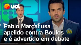 Debate Record Pablo Marçal usa apelido contra Boulos é advertido e perde tempo de resposta [upl. by Richers617]