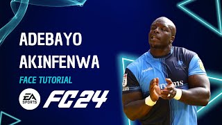 EA FC24 Player Creation Guide ADEBAYO AKINFENWA Lookalike Face Tutorial  Stats [upl. by Meta2]