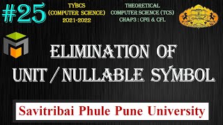 TCSChap3  Elimination of Unit amp Nullable Symbol  TCS  TOC  SPPU  Pune Univ [upl. by Grimbal624]