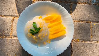 Sticky mango rice Thailand food [upl. by Namzed167]