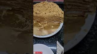 Rus pastası🥞Ballı pasta pratik tatlı tarifleri [upl. by Koren]