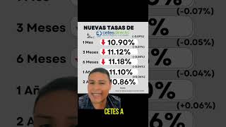 CETES siguen a la BAJA 📉📉📉 nuevas tasas de rendimiento cetesdirecto ahorro inversiones dinero [upl. by Adnorahs247]