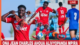 🔴ONA JEAN CHARLES AHOUA APANDA JUU YA MPIRA NA MAGOLI YAKE YOTE HATTRICK DHIDI YA EL QANAH [upl. by Goodson]