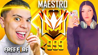 IARA Y BENJA ME LLEVAN A GRAN MAESTRO EN DUELO DE ESCUADRAS  🔥 FREE FIRE 🔥 [upl. by Meador]