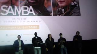 Avantpremière de Samba avec Omar Sy Tahar Rahim et Izïa Higelin [upl. by Giglio]