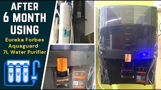 Eureka Forbes Aquaguard Aura 7L Ro  UV  UF water Purifier  After 6 month usage   2022 [upl. by Patrich]