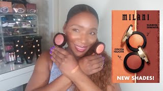 MILANI NEW FALL BAKED BLUSHES COCOA FELICITA amp SUNRISE SERENITA [upl. by Riggall]