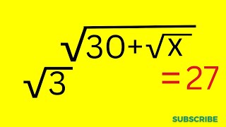 A Nice Square Root Math Problem  Find the Value of X [upl. by Enytsuj729]