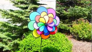 24 Petal Flower Triple Wheel Spinner  In the Breeze  Wholesale Garden Decor [upl. by Treulich41]