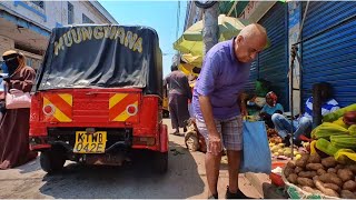 Exploring Mombasa City 4K Strolling Busy Backstreet Markets at Daytime [upl. by Yenohtna459]