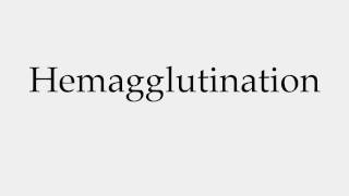 How to Pronounce Hemagglutination [upl. by Yenitirb]