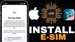 iOS 18 How to install an eSIM on iPhone  2 METHODS [upl. by Luane]