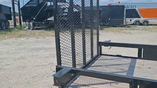 2024 texline black flatbed utility trailer [upl. by Zetnwahs243]