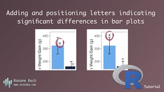 Add and position letters indicating significant differences in bar plots [upl. by Sherborn]