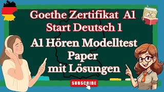 A1 German listening exam with answers for practice  Goethe Zertifikat  Start Deutsch 1  Paper 64 [upl. by Ssenav91]