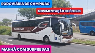 MOVIMENTO DE ÔNIBUS NA RODOVIÁRIA DE CAMPINAS  SP  COM A PRESENÇA DO MARCOPOLO G6 DA GARDÊNIA [upl. by Aja90]