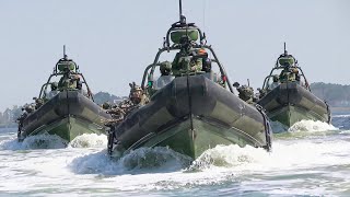 US amp Dutch Marines Riding Powerful Combat Boats at Extreme Speeds [upl. by Annahael]