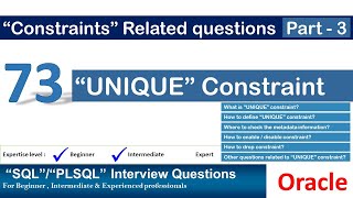 Oracle PL SQL interview question  UNIQUE Constraint in oracle  Oracle Constraints  SivaAcademy [upl. by Vasti]