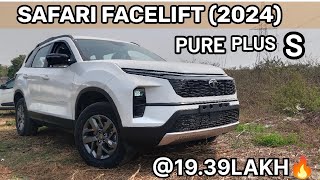 TATA SAFARI ✅ PURE PLUS S 2024 2ND BASE MODELPRICE1939LAKH EX SHOWROOM SUNROOFLEDHEADLIGHT [upl. by Tarazi692]