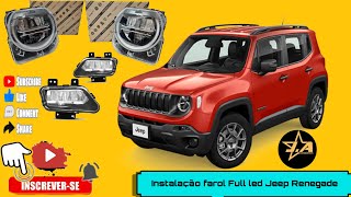 Instalação farol full led Jeep Renegade jaacessoriosrj [upl. by Yemirej]