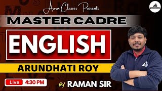 Master Cadre English Preparation  Arundhati Roy I mportant MCQS  English Classes  By Raman Sir [upl. by Bausch]