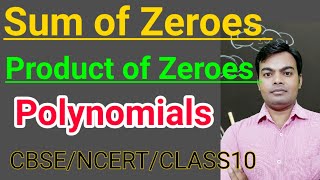 How to find Sum of Zeroes and Product of zeroes of polynomials  hindi  Krishn Nandan sir [upl. by Magill]