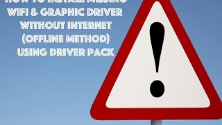 How to install wifi and graphic drivers in windows 7 81 or 10 without internet [upl. by Lincoln]