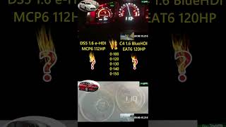 DS5 VS C4  2013 DS5 16 eHDI MCP6 vs 2017 C4 16 BlueHDI EAT6 120HP KİM DAHA HIZLI citroen [upl. by Hoxie]