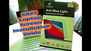 FORITO Anti Blue Light Laptop Screen Protector  EASY Installation Guide [upl. by Tdnerb]