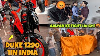 aalyanvlogs1299 Ke Fight Ho Gye🤬 Motovloggerjannustunts New Bike Duke 1290 1 In India😍 [upl. by Amlev]