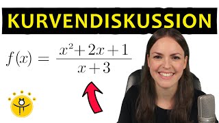 Vollständige KURVENDISKUSSION Beispiel – gebrochen rationale Funktionen untersuchen [upl. by Nauqel]