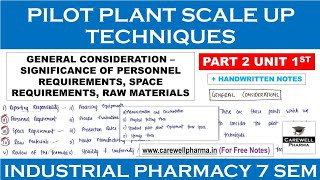 General consideration  Pilot plant scale up techniques  L 2 U 1  Industrial pharmacy 7th Sem [upl. by Okomom]