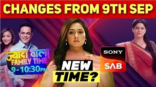 Sony SAB Changes from 9 Sep  Vanshaj ENDS or Not  Wagle Ki Duniya amp Pushpa Impossible [upl. by Talbot]