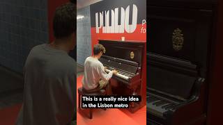 This is a really nice idea in the Lisbon metro lisbon lisboa portugal pianoparatodos [upl. by Gylys]