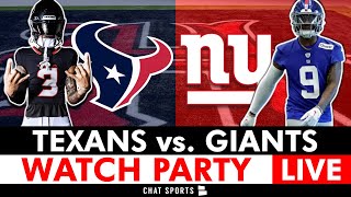 TEXANS WATCH PARTY Texans vs Giants Live Streaming Scoreboard Free PlayByPlay Highlights [upl. by Veradia953]