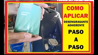 COMO APLICAR ADHERENTE PARA PLASTICOSpromotor adherencia para paragolpes 1k all plastic de sikkens [upl. by Pollux]