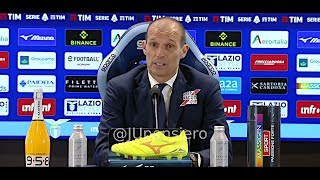 ALLEGRI post LazioJuve 10 conferenza stampa quotBisogna fare ora e i tifosi devono starci vicinoquot [upl. by Torr447]