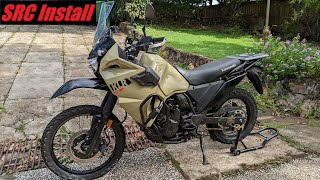 SRC Adventure Moto crash bars amp bash plate install  2022 Kawasaki KLR 650 [upl. by Ettenawtna480]