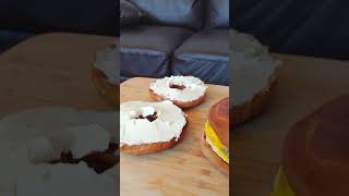 Bagel breakfast mukbang shorts breakfast [upl. by Bundy]