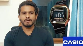 Casio A168wgg Gun Metal Grey and Golden Black Review [upl. by Ulphi]