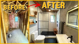 Bathroom Remodel Start to Finish  DIY Renovation TimeLapse [upl. by Ahsiner]