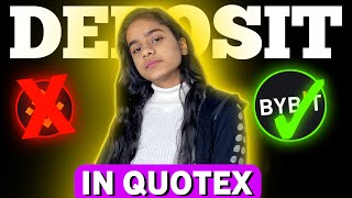 How to Deposit in Quotex by Bybit  How To Deposit in Quotex  Deposit in Qoutex Through Bybit [upl. by Aseuqram]