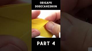 Origami Dodecahedron Tutorial 🌟 How to Fold a Stunning 12Sided Paper Polyhedron Part 4 [upl. by Okram]