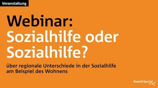 Webinar Sozialhilfe oder Sozialhilfe [upl. by Acirretahs]