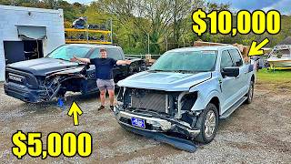 We BOUGHT 2 More WRECKED TRUCKS AT THE SALVAGE AUCTION WHICH IS BETTER [upl. by Gilson]