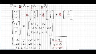 Linear Algebra 43 3 Orthogonal Vectors Linear Combination [upl. by Hazelton]