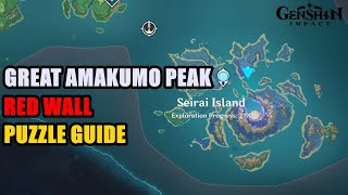 Great Amakumo Peak Red Wall Puzzle Genshin Impact [upl. by Fulmer]