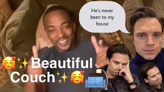 Anthony Mackie Being In Love with Sebastian Stans Couch For 4 minuets and 34 seconds Straight🛋✨ [upl. by Atnohsal]