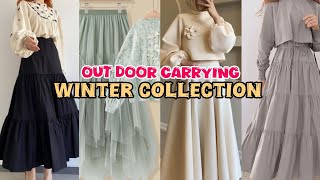 Beautiful winter outdoor carrying collection Korean dress style [upl. by Rillis635]