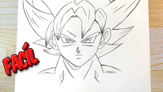 CÓMO DIBUJAR a GOKU ULTRA INSTINTO Dominado Paso a Paso a Lápiz [upl. by Roselle198]